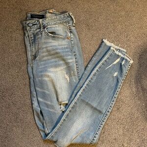 Aeropostale high waisted distressed jeans
